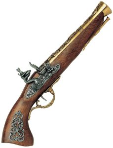 DX1231L.jpg Denix Austrian Flintlock Blunderbuss Brass Replica