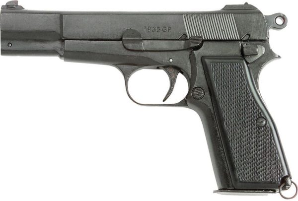 DX1235.jpg Denix HP Model Pistol Replica Black Metal Non-Firing 8.5"