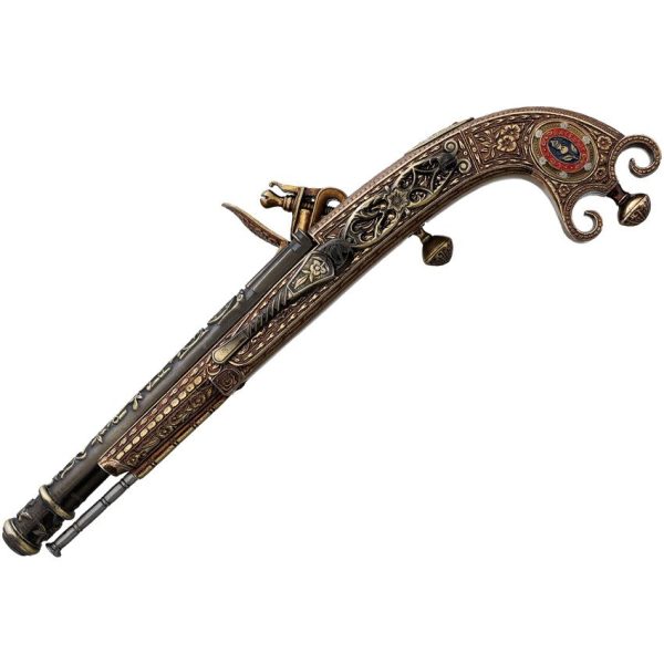 Denix Scottish Flintlock Pistol 12in All Metal Replica