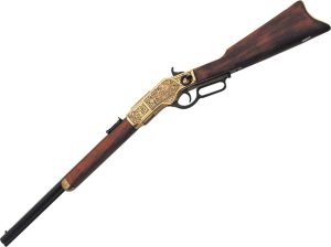 Denix Model 1873 Western Rifle Replica Blued Octagonal Barrel