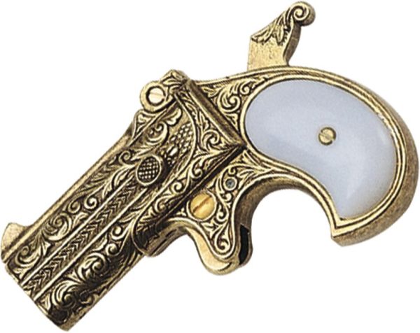 Denix 1866 Double Barrel Derringer - Brass Composition