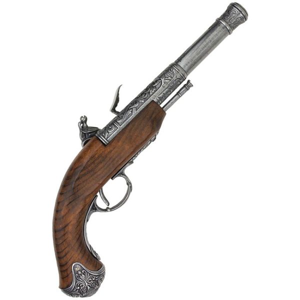 Denix Left-Handed Indian Flintlock - Silver Finish