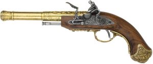 DX1296L.jpg Denix Left-Handed Indian Flintlock - Brass Finish