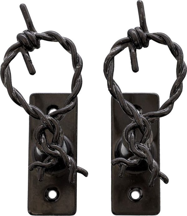 Denix Barbed Wire Hanger Pair - Dark Gray Metal