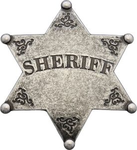 Denix Sheriff Badge Metal Pin Back 2.63 inches
