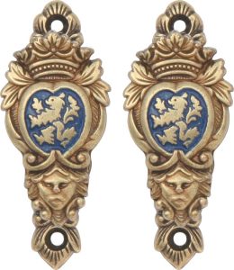 Denix Lion Sword Gun Holder Bronze Set of Two 3 inches