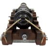 Denix British Naval Cannon Black Metal Brown Wood Base