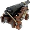 Denix British Naval Cannon Black Metal Brown Wood Base