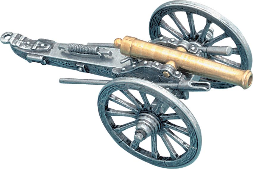 Denix Mini Civil War Desk Cannon 7 Inch Cast Metal and Brass