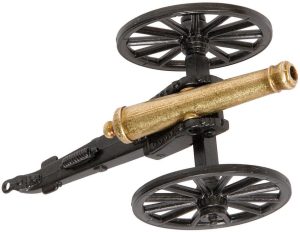 Denix 1857 Civil War Cannon Black Metal Desktop Replica