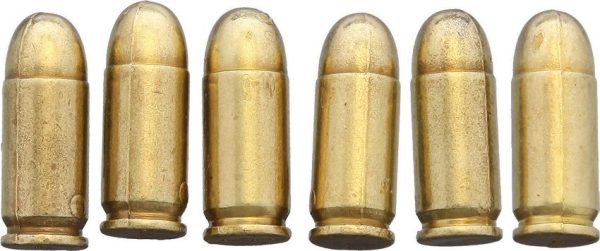 Denix .45 Caliber Bullet Replicas - Brass Finish 6-Pack