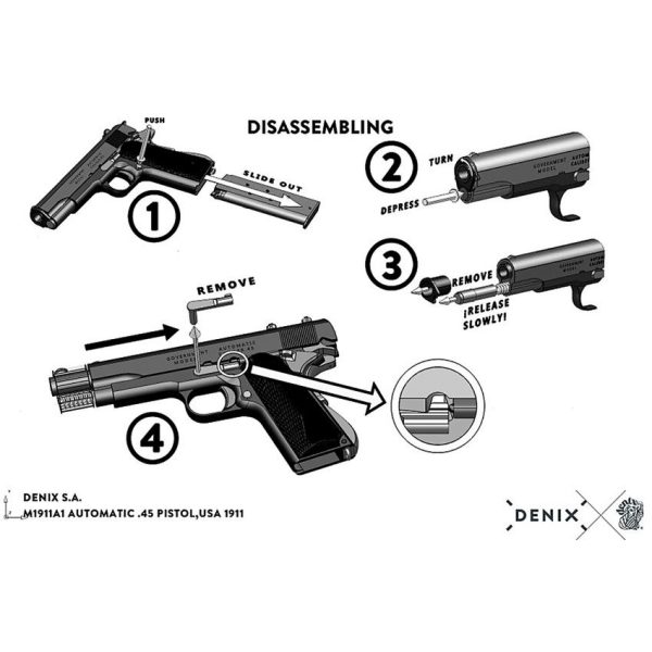 DX5312_add_02.jpg Denix 1911 Gold Automatic Pistol Replica Brass Wood Grips