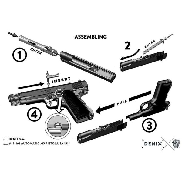 DX5312_add_04.jpg Denix 1911 Gold Automatic Pistol Replica Brass Wood Grips