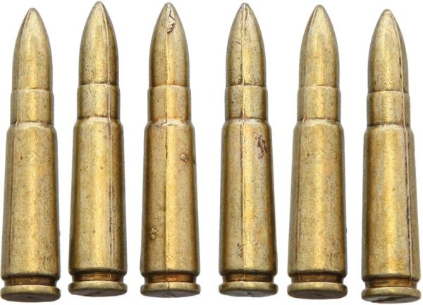 DX55.jpg Denix AK-47 Bullet Replica 6-Pack - Brass Finish