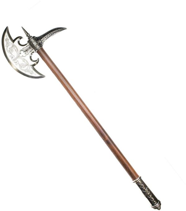 Denix German Battle Axe Replica - Nickel Silver Accents