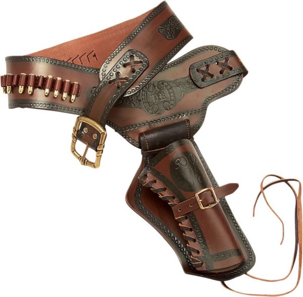 DX703.jpg Denix Old West Brown Leather Holster with Metal Buckle