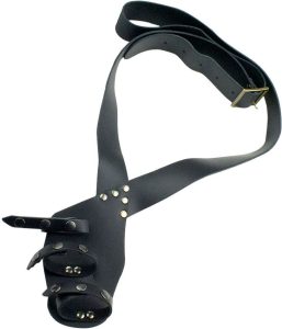 Denix Leather Sword Belt - Black Adjustable