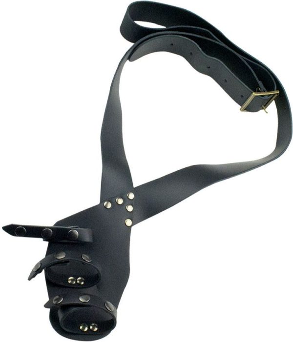 Denix Leather Sword Belt - Black Adjustable