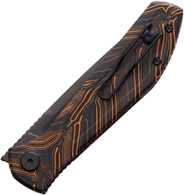 ECHO by CKF Splinter Linerlock Orange G10 Folding Knife S35VN