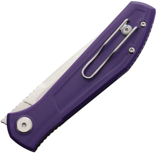 Echo by CKF Splinter Violet S35VN Folding Knife Linerlock