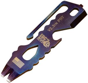 EDC Tool Co. Pry Bar 3 inch Titanium Flame Anodized