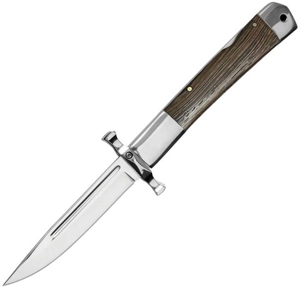 ElitEdge Lockback Brown Wood Folding Knife 4.13in