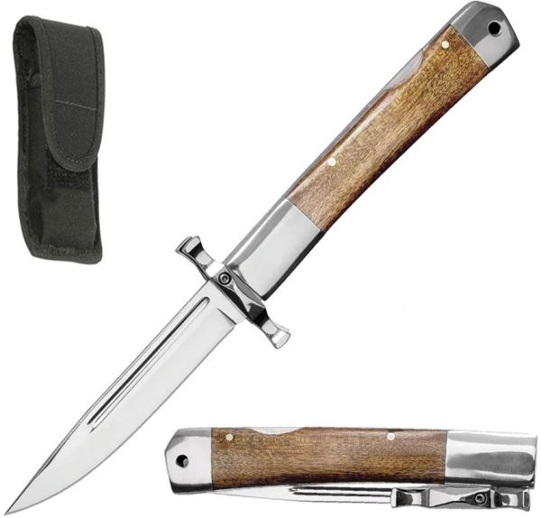 ElitEdge Lockback Maple Wood Folding Knife 4.13in