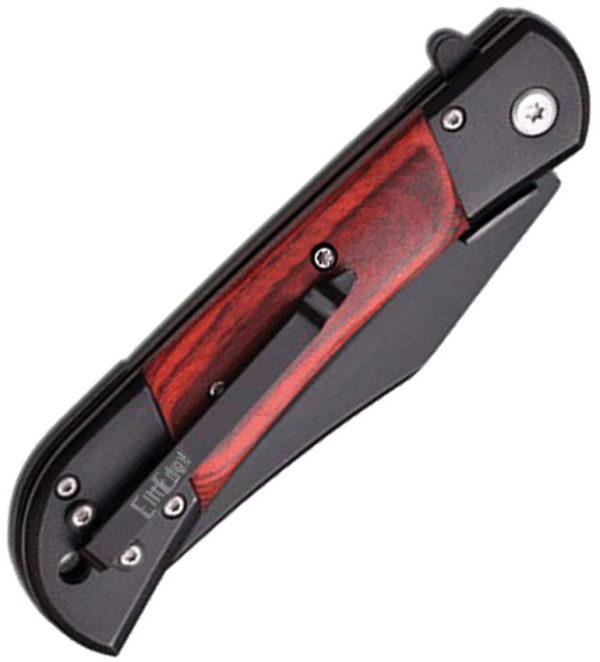 ElitEdge Assisted Linerlock Brown/Black 3in Clip Point