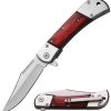 ElitEdge A/O Linerlock Bowie - Silver/Wood
