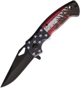 ElitEdge US Flag Linerlock Folding Knife
