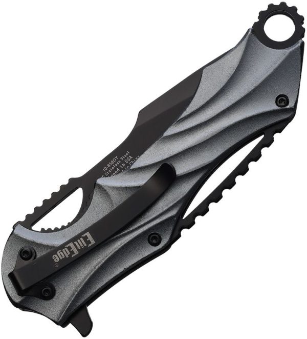 ElitEdge Linerlock A/O Gray Aluminum Handle