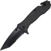 ElitEdge Rescue Linerlock A/O Black Tanto