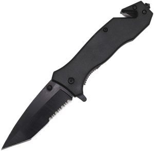 ElitEdge Rescue Linerlock A/O Black Tanto