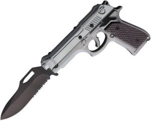 ElitEdge Pistol Linerlock A/O Gray Aluminum