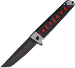 ElitEdge Linerlock A/O Tanto - Black Stonewash 420C