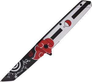 ElitEdge Linerlock A/O Tanto - Red and White Design