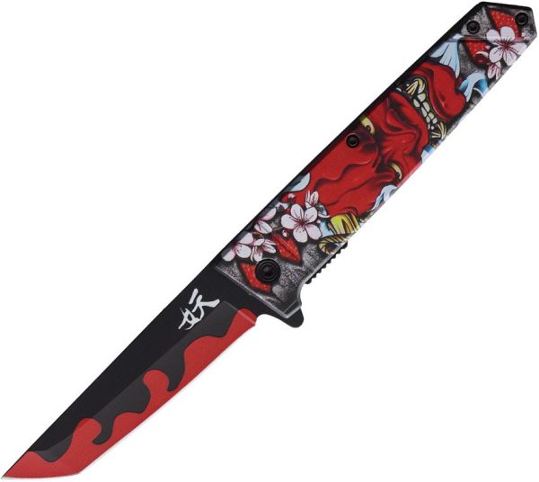 ElitEdge Red Demon Linerlock A/O Tanto - 420C