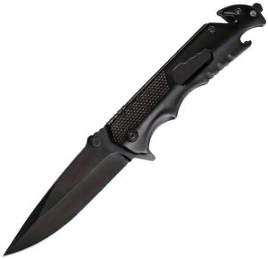 ElitEdge Rescue Linerlock A/O Black Assisted Spear