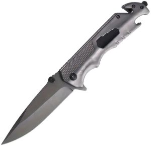 ElitEdge Rescue Linerlock A/O Gray TiNi Spear