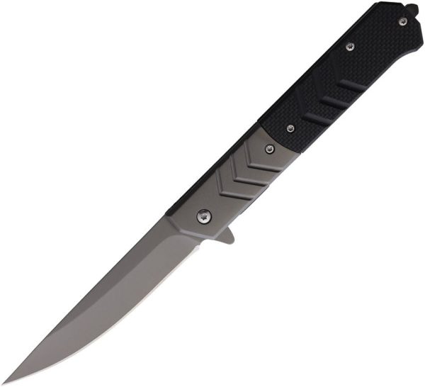 ElitEdge Linerlock A/O Black G10 Handle Folder