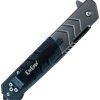 ElitEdge Linerlock A/O Black G10 Partially Serrated