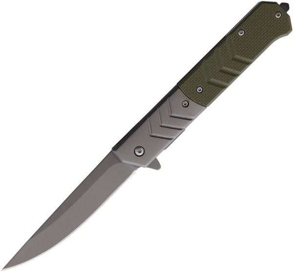 ElitEdge Linerlock A/O Green G10 Handle Folder