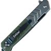 ElitEdge Linerlock A/O Green G10 Serrated Tanto