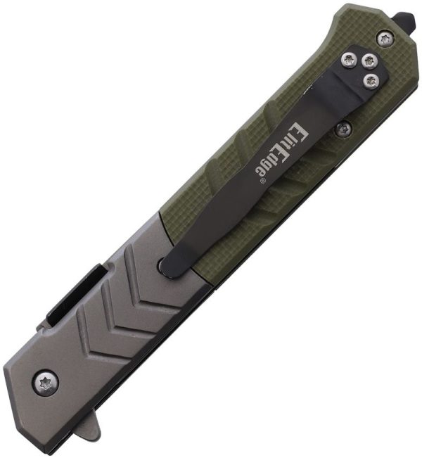 ElitEdge Linerlock A/O Green G10 Handle Folder