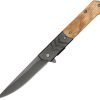 ElitEdge Linerlock A/O Wood Handle Stonewash Blade