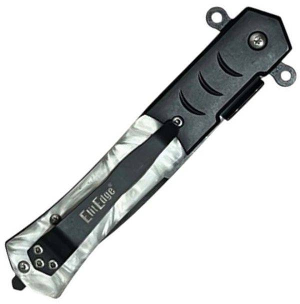 ElitEdge Linerlock A/O Titanium - White Acrylic