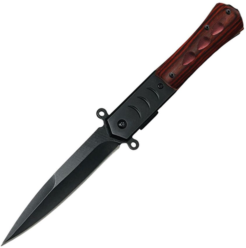 ElitEdge 4" Assisted Opening Linerlock Folding Knife Brown Pakkawood