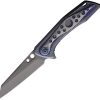 ElitEdge Linerlock A/O Assisted Blue Aluminum Folding Knife