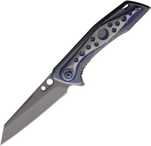 ElitEdge Linerlock A/O Assisted Blue Aluminum Folding Knife