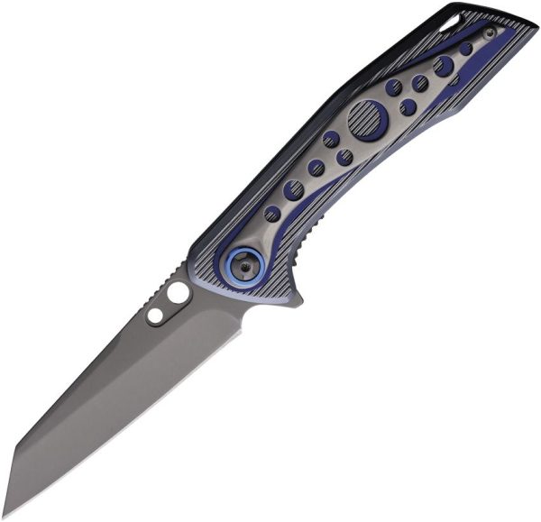 ElitEdge Linerlock A/O Assisted Blue Aluminum Folding Knife